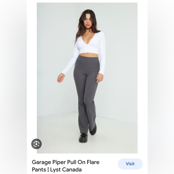 Garage grey flare pants - Picture 2 of 4